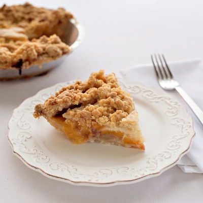 Glen Haven Peach Crumb Pie | Grand Traverse Pie Company